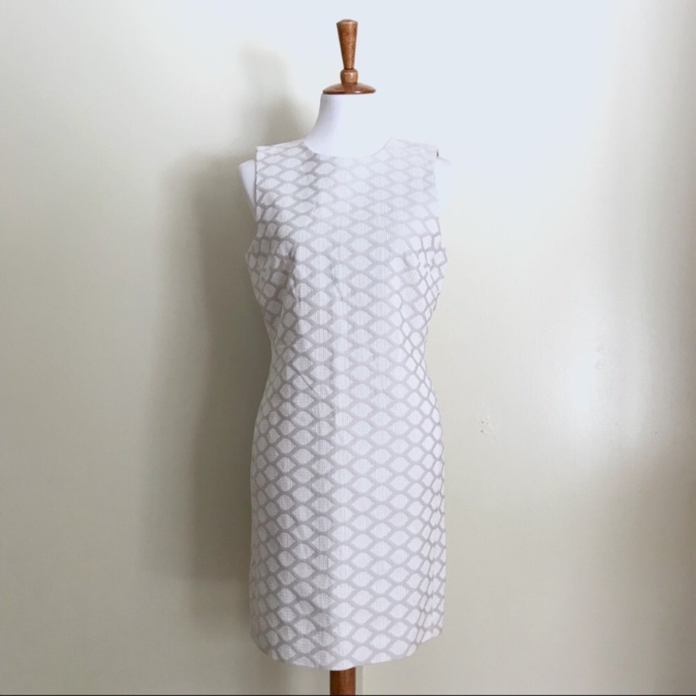 Theory Gray & white Pencil Dress,  size10